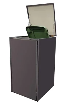 kovový kryt na smetný koš RAL7016 plný