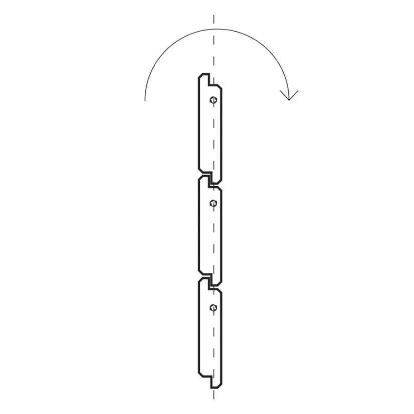 Drevená lamela FALCOVANÁ 1m